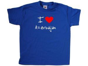 I Love Heart Azerbaijan Royal Blue Kids T-Shirt I Love Heart Azerbaijan Royal Blue Kids T-Shirt