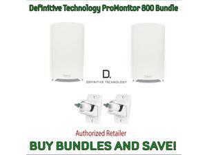 Definitive Technology ProMonitor 800 Bookshelf Speakers (Pair White) & Definitive Technology Pro-Mount 90 - Pair (White) Definitive Technology ProMonitor 800 Bookshelf Speakers (Pair White) & Definitive Technology Pro-Mount 90 - Pair (White)