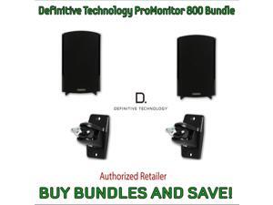 Definitive Technology ProMonitor 800 Bookshelf Speakers (Pair Black) & Definitive Technology Pro-Mount 90 - Pair (Black) Definitive Technology ProMonitor 800 Bookshelf Speakers (Pair Black) & Definitive Technology Pro-Mount 90 - Pair (Black)
