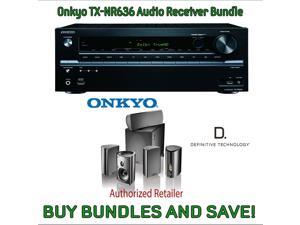 Onkyo TX-NR636 7.2-Channel Network A/V Receiver & Definitive Technology Pro Cinema 800 System Black Onkyo TX-NR636 7.2-Channel Network A/V Receiver & Definitive Technology Pro Cinema 800 System Black