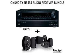 Onkyo TX-NR535 Bundle 5.2-Channel Network A/V Receiver + Paradigm Cinema 100 Home Theater System Onkyo TX-NR535 Bundle 5.2-Channel Network A/V Receiver + Paradigm Cinema 100 Home Theater System