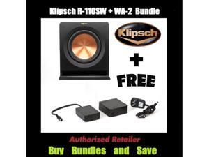 Klipsch R-110SW Bundle 10" 200 Watt Subwoofer + Klipsch WA-2 Wireless Subwoofer Kit Klipsch R-110SW Bundle 10" 200 Watt Subwoofer + Klipsch WA-2 Wireless Subwoofer Kit