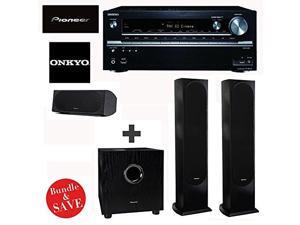 Onkyo TX-NR737 7.2-Channel Network A/V Receiver + 2 Pioneer SP-FS52-LR Andrew Jones Designed Floor standing Loudspeaker (each) + Pioneer SP-C22 Andrew Jones Designed Center Channel Speaker + Pioneer S Onkyo TX-NR737 7.2-Channel Network A/V Receiver + 2 Pioneer SP-FS52-LR Andrew Jones Designed Floor standing Loudspeaker (each) + Pioneer SP-C22 Andrew Jones Designed Center Channel Speaker + Pioneer S