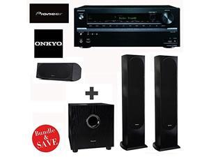 Onkyo TX-NR636 7.2-Channel Network A/V Receiver + 2 Pioneer SP-FS52-LR Andrew Jones Designed Floor standing Loudspeaker (each) + Pioneer SP-C22 Andrew Jones Designed Center Channel Speaker + Pioneer S Onkyo TX-NR636 7.2-Channel Network A/V Receiver + 2 Pioneer SP-FS52-LR Andrew Jones Designed Floor standing Loudspeaker (each) + Pioneer SP-C22 Andrew Jones Designed Center Channel Speaker + Pioneer S
