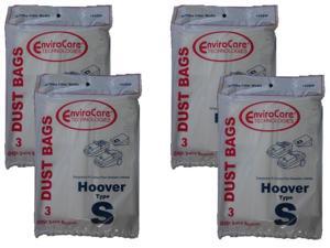 12 bags (4 pkgs) Hoover Type S Vacuum Cleaner Bags 43655097, 4010064S, 4010344S, 43655093, 4010100S 12 bags (4 pkgs) Hoover Type S Vacuum Cleaner Bags 43655097, 4010064S, 4010344S, 43655093, 4010100S