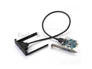 PCI Express PCI-E Card 2 Port Hub Adapter + USB 3.0 Front Panel 5Gbps Hi-Speed PCI Express PCI-E Card 2 Port Hub Adapter + USB 3.0 Front Panel 5Gbps Hi-Speed