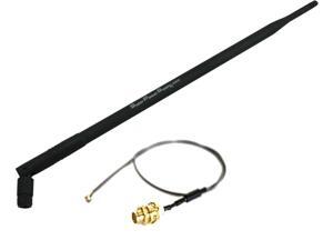 Super Power Supply® 1 x 9dBi RP-SMA Dual Band 2.4GHz 5GHz + 1 x 8in / 20cm U.fl / IPEX Cable Antenna Mod Kit No Soldering for Wireless Routers Mini PCIe Cards Network Extension Bulkhead Pigtail Super Power Supply® 1 x 9dBi RP-SMA Dual Band 2.4GHz 5GHz + 1 x 8in / 20cm U.fl / IPEX Cable Antenna Mod Kit No Soldering for Wireless Routers Mini PCIe Cards Network Extension Bulkhead Pigtail