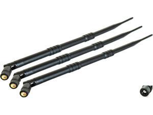 Super Power Supply® 3 x 9dBi 2.4GHz 5GHz Dual Band WiFi RP-SMA Antenna style 2 for Routers and USB Adapters that support removable antennas Omni Directional Network Extension Mini Wireless WAN Super Power Supply® 3 x 9dBi 2.4GHz 5GHz Dual Band WiFi RP-SMA Antenna style 2 for Routers and USB Adapters that support removable antennas Omni Directional Network Extension Mini Wireless WAN