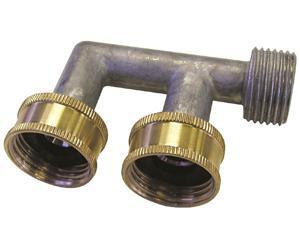 Aqua Plumb, 8087010, Brass, Washing Machine 3/4" Male Hose x 3/4" Female Hose "F" Connector Water Twin Mixer Aqua Plumb, 8087010, Brass, Washing Machine 3/4" Male Hose x 3/4" Female Hose "F" Connector Water Twin Mixer