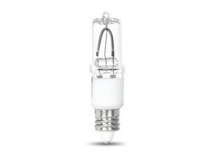 Feit Electric, Q100/CL/MC, Clear, 100 Watt 120 Volt, Single Ended T4, E11 Mini Candelabra Base Halogen Light Bulb Feit Electric, Q100/CL/MC, Clear, 100 Watt 120 Volt, Single Ended T4, E11 Mini Candelabra Base Halogen Light Bulb
