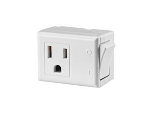 Leviton, 1470-W, White, 15 Amp 125 Volt AC 3 Wire Grounded Switch Tap with On / Off Button Leviton, 1470-W, White, 15 Amp 125 Volt AC 3 Wire Grounded Switch Tap with On / Off Button