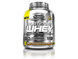 MuscleTech Platinum 100% Whey Supplement, Milk Chocolate Supreme, 5.03lbs MuscleTech Platinum 100% Whey Supplement, Milk Chocolate Supreme, 5.03lbs