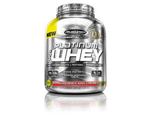 MuscleTech Platinum 100% Whey Supplement, Strawberries and Cream, 5 Pound MuscleTech Platinum 100% Whey Supplement, Strawberries and Cream, 5 Pound