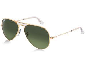 Ray Ban RB3025 Aviator Metal Classic Sunglasses - Gold Frame/Dark Green Lenses (58mm)