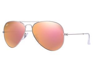 Ray Ban RB3025 Aviator Flash Metal Sunglasses - Silver Frame/Copper Lens Ray Ban RB3025 Aviator Flash Metal Sunglasses - Silver Frame/Copper Lens