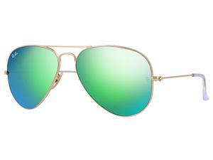 Ray Ban RB3025 Aviator Flash Lenses Sunglasses - Gold Frame/Green Lenses Ray Ban RB3025 Aviator Flash Lenses Sunglasses - Gold Frame/Green Lenses