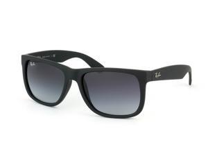 Ray Ban RB4165 Justin Sunglasses - Rubber Black Frame / Gray Gradient Lenses 601/8G - Size 54-16 Ray Ban RB4165 Justin Sunglasses - Rubber Black Frame / Gray Gradient Lenses 601/8G - Size 54-16
