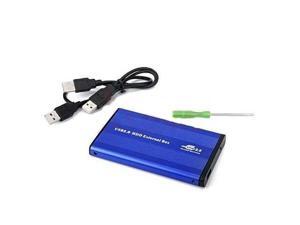 Blue External USB 2.0 Hard Disk Drive 2.5" IDE Enclosure HDD Case Portable Blue External USB 2.0 Hard Disk Drive 2.5" IDE Enclosure HDD Case Portable