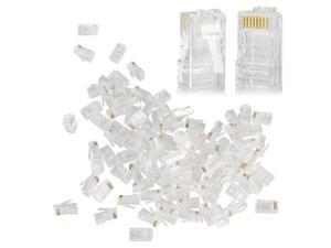 Lot 100Pcs RJ45 Network Cable Modular Plug CAT6 8P8C Gold Ethernet Connector End Lot 100Pcs RJ45 Network Cable Modular Plug CAT6 8P8C Gold Ethernet Connector End