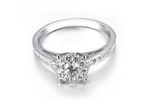 3CT DIAMETER 14K White Gold DIAMOND Solitaire Halo Engagement Wedding Rings SALE 3CT DIAMETER 14K White Gold DIAMOND Solitaire Halo Engagement Wedding Rings SALE