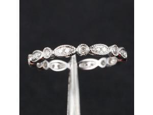 FULL Eternity Band MILGRAIN Bezel .32ct Diamond Real 14K White Gold Wedding Ring FULL Eternity Band MILGRAIN Bezel .32ct Diamond Real 14K White Gold Wedding Ring