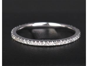 Eternity Band H/SI Diamonds Solid 14k White Gold Pave Wedding Anniversary Ring Eternity Band H/SI Diamonds Solid 14k White Gold Pave Wedding Anniversary Ring