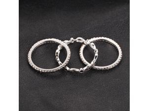 Stackable French Pave Black Diamonds 14K White Gold Wedding Bands 3-Ring Set Stackable French Pave Black Diamonds 14K White Gold Wedding Bands 3-Ring Set