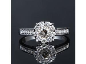 3CT DIAMETER 14K White Gold DIAMOND Solitaire Halo Engagement Wedding Rings SALE 3CT DIAMETER 14K White Gold DIAMOND Solitaire Halo Engagement Wedding Rings SALE
