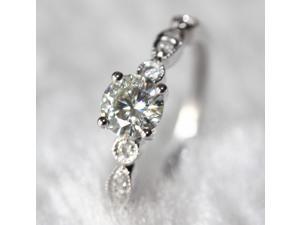 Hot Art Deco VS 5mm Moissanite Ring and Accent Diamonds 14K White Gold Engagement Ring/wedding band /moissanite ring/moissanite wedding ring Hot Art Deco VS 5mm Moissanite Ring and Accent Diamonds 14K White Gold Engagement Ring/wedding band /moissanite ring/moissanite wedding ring