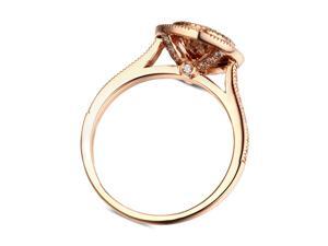Fancy Pink Morganite 14K Rose Gold Wedding Ring Fancy Pink Morganite 14K Rose Gold Wedding Ring
