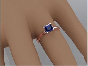 1.1ctw Princess Cut Blue Sapphire 14K Rose Gold/Yellow Gold/White Gold Pave 0.015ctw Diamond Ring/Wedding Ring/Engagement Ring/Anniversary Ring 1.1ctw Princess Cut Blue Sapphire 14K Rose Gold/Yellow Gold/White Gold Pave 0.015ctw Diamond Ring/Wedding Ring/Engagement Ring/Anniversary Ring