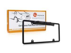 TaoTronics® TT-CC17 Waterproof Color CMOS Car License Plate Frame Mount Rear View Backup Camera with 8 IR LED Night Vision (170 Degree Viewing Angle / Distance Scale Line / Zinc Metal Casing / Black) TaoTronics® TT-CC17 Waterproof Color CMOS Car License Plate Frame Mount Rear View Backup Camera with 8 IR LED Night Vision (170 Degree Viewing Angle / Distance Scale Line / Zinc Metal Casing / Black)