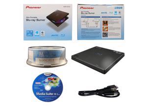Pioneer BDR-XD05 6X M-Disc BDXL CD DVD Slim Portable External Burner Writer Drive + FREE 15pk Mdisc BD + CyberLink Software Disc + USB Cable Pioneer BDR-XD05 6X M-Disc BDXL CD DVD Slim Portable External Burner Writer Drive + FREE 15pk Mdisc BD + CyberLink Software Disc + USB Cable