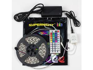SUPERNIGHT 5M 5050 300 LEDs RGB Light Strip Flexible Lamp waterproof With 44 Key IR Remote and 12V Power Supply SUPERNIGHT 5M 5050 300 LEDs RGB Light Strip Flexible Lamp waterproof With 44 Key IR Remote and 12V Power Supply