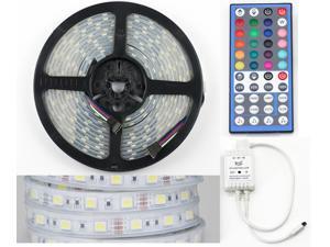 SUPERNIGHT 44 Key Music IR Controller+Waterproof Silicone Tube 5M 300 LED 5050 Strip RGBW RGB+Cool White SUPERNIGHT 44 Key Music IR Controller+Waterproof Silicone Tube 5M 300 LED 5050 Strip RGBW RGB+Cool White