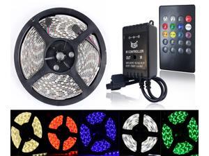 SuperNight® 16.4ft SMD 5050 Waterproof 300LEDs RGB Flexible LED Strip Light Lamp + 20Key IR Music Remote Controller SuperNight® 16.4ft SMD 5050 Waterproof 300LEDs RGB Flexible LED Strip Light Lamp + 20Key IR Music Remote Controller