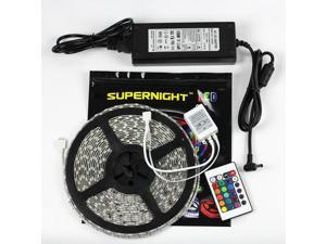 SuperNight® 32.8ft 10M Waterproof Flexible Strip 600leds Color Changing RGB SMD5050 LED Light Strip Kit RGB 5M +24Key Remote+24V 5A Power Supply SuperNight® 32.8ft 10M Waterproof Flexible Strip 600leds Color Changing RGB SMD5050 LED Light Strip Kit RGB 5M +24Key Remote+24V 5A Power Supply