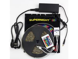 SuperNight® 10 Meters RGB LED Strip Kit 5050 SMD Multi-color LED Lights Birthday Party TV Wall Backlighting with Remote Controller Power Adapter DC 24V SuperNight® 10 Meters RGB LED Strip Kit 5050 SMD Multi-color LED Lights Birthday Party TV Wall Backlighting with Remote Controller Power Adapter DC 24V