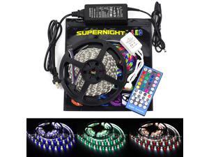 SuperNight® 16.4ft 5M RGBW RGB+Cool White 300leds 5050 SMD LED Strip Light + 12V 5A Power Supply + 40 Key IR Remote Controller SuperNight® 16.4ft 5M RGBW RGB+Cool White 300leds 5050 SMD LED Strip Light + 12V 5A Power Supply + 40 Key IR Remote Controller