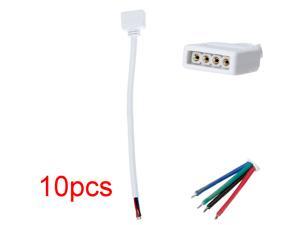 SUPERNIGHT 10X Flexible LED Strip Connector 4 Pin Female Splice Extend Cable SUPERNIGHT 10X Flexible LED Strip Connector 4 Pin Female Splice Extend Cable