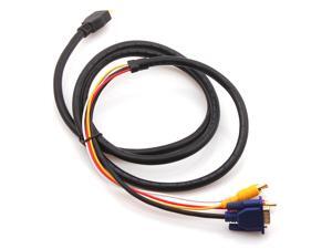 HDMI HDTV to VGA 3 RCA Component Audio Video Adapter Converter Cable 5ft 1.5M HDMI HDTV to VGA 3 RCA Component Audio Video Adapter Converter Cable 5ft 1.5M