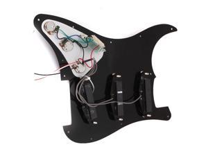 Black Prewired Pickguard SSS w/ pickups For Guitar Black Prewired Pickguard SSS w/ pickups For Guitar