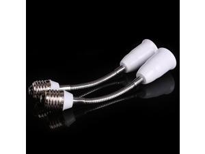 New 2 x E27 to E27 Flexible Extension Extend Light Lamp Adapter Converter Socket New 2 x E27 to E27 Flexible Extension Extend Light Lamp Adapter Converter Socket