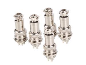 5x Aviation Plug 4-Pin 16mm GX16-4 Metal Connector Withstand Voltage 1500V AC 5x Aviation Plug 4-Pin 16mm GX16-4 Metal Connector Withstand Voltage 1500V AC