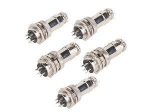 5x Aviation Plug 6-Pin 16mm GX16-6 Metal Connector Withstand Voltage 5A 5x Aviation Plug 6-Pin 16mm GX16-6 Metal Connector Withstand Voltage 5A