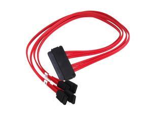 Red SAS SFF-8484 32Pin to 4 SATA 7Pin HDD Controller Fanout Cable 50cm Red SAS SFF-8484 32Pin to 4 SATA 7Pin HDD Controller Fanout Cable 50cm