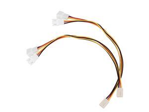 2 x 12V 3 Pin Female to 2 Male PC Fan Power Y Splitter Extension Cable Wire 2 x 12V 3 Pin Female to 2 Male PC Fan Power Y Splitter Extension Cable Wire