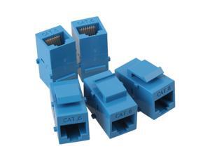 5pcs Female to Female RJ45 UTP Keystone Wall Jack Coupler Adapter Cat6 Blue 5pcs Female to Female RJ45 UTP Keystone Wall Jack Coupler Adapter Cat6 Blue