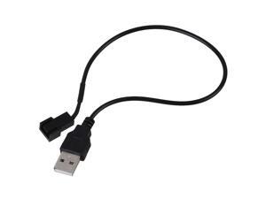 Durable Connector Cable Connect USB 5V Output PC Fan USB to 3 PIN Black Durable Connector Cable Connect USB 5V Output PC Fan USB to 3 PIN Black