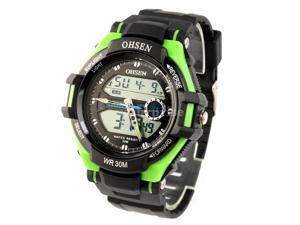 Ohsen 30M Waterproof Men Dial Silicone Band Quartz Analog-Digital Sports Wrist Watch Green Ohsen 30M Waterproof Men Dial Silicone Band Quartz Analog-Digital Sports Wrist Watch Green